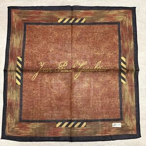 Jean Paul Gaultier Brown and Black vintage handkerchief cotton with Gold Script